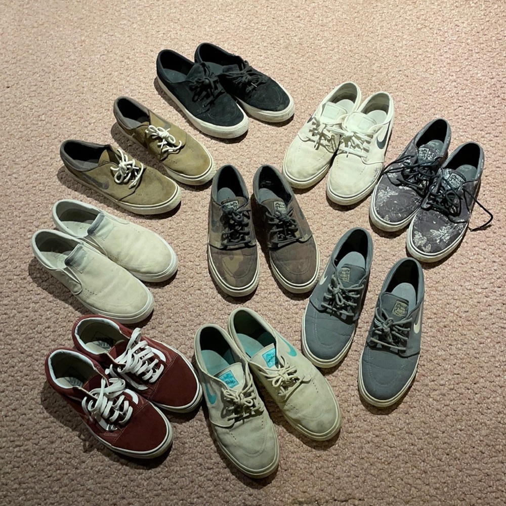 9 pairs of shoes mens size 10